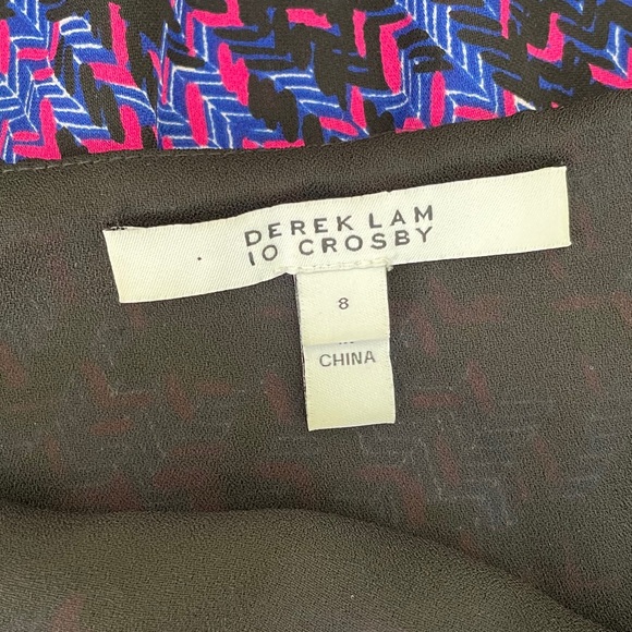 DEREK LAM 10 CROSBY ~ TIERED MINI-DRESS SIZE 8 - Picture 7 of 9